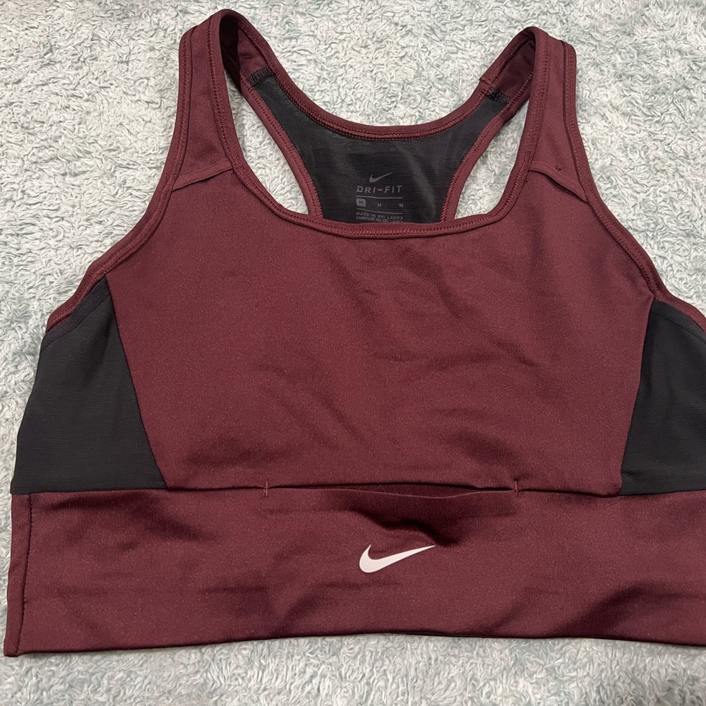 Nike Red and Black Racerback Sports Bra